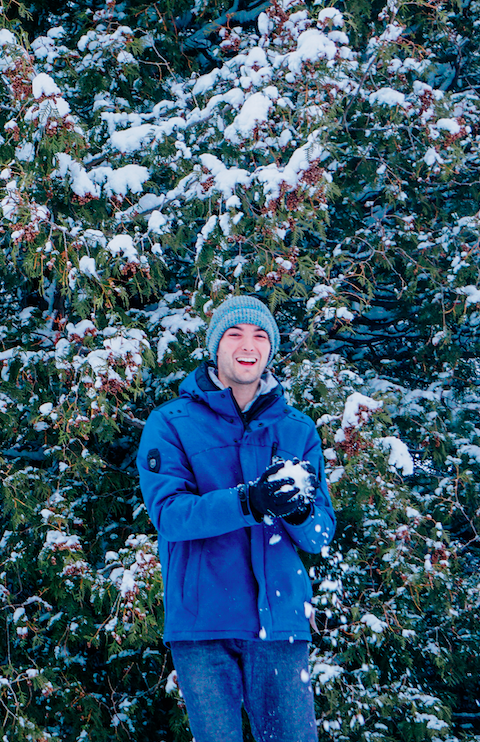 YWAM Niagara Internship, winter intake. Man in winter snow